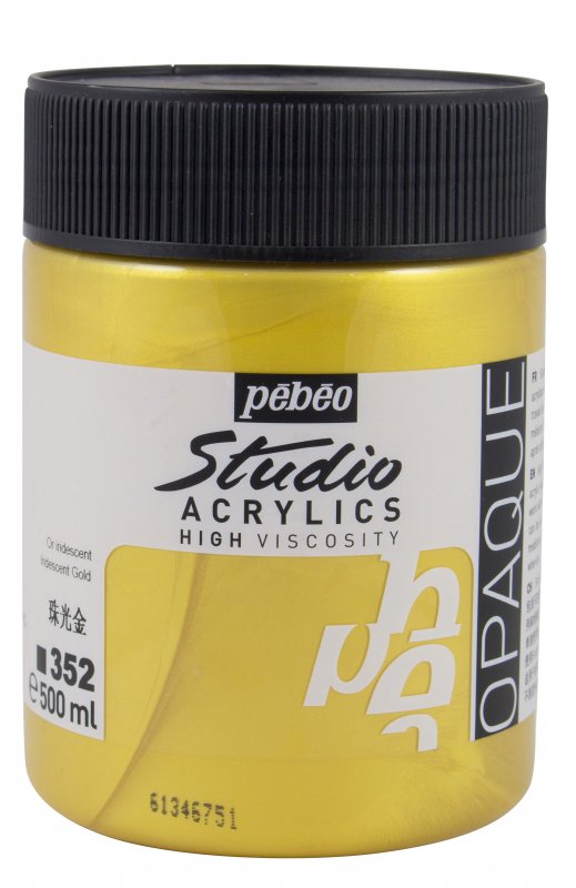 Acrylique Studio High Viscosity 500ML Or - Pébéo