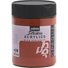 Acrylique Studio High Viscosity 500ML Sienne Brûlée - Pébéo