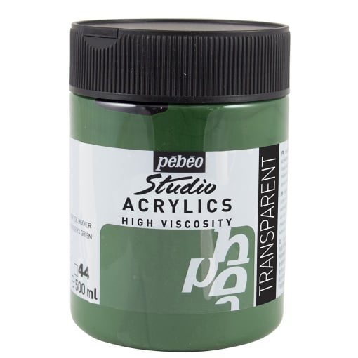 Acrylique Studio High Viscosity 500ML Vert De Hooker - Pébéo