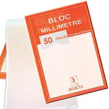Bloc De 50 Papiers Millimétré - Oscar