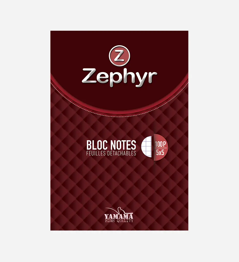 Bloc Note Zephyr 100P 14.5x21 - Yamama