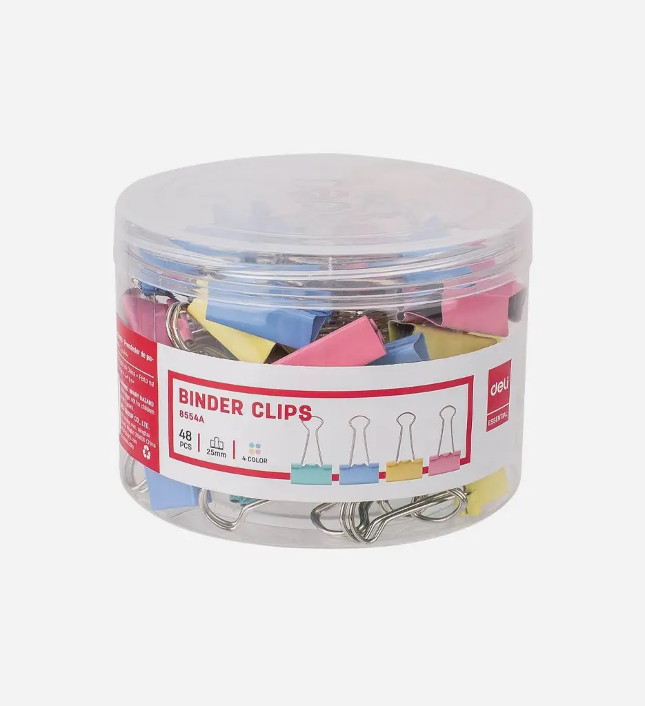 Boite de 48 Pince à Clips 25mm Couleur
