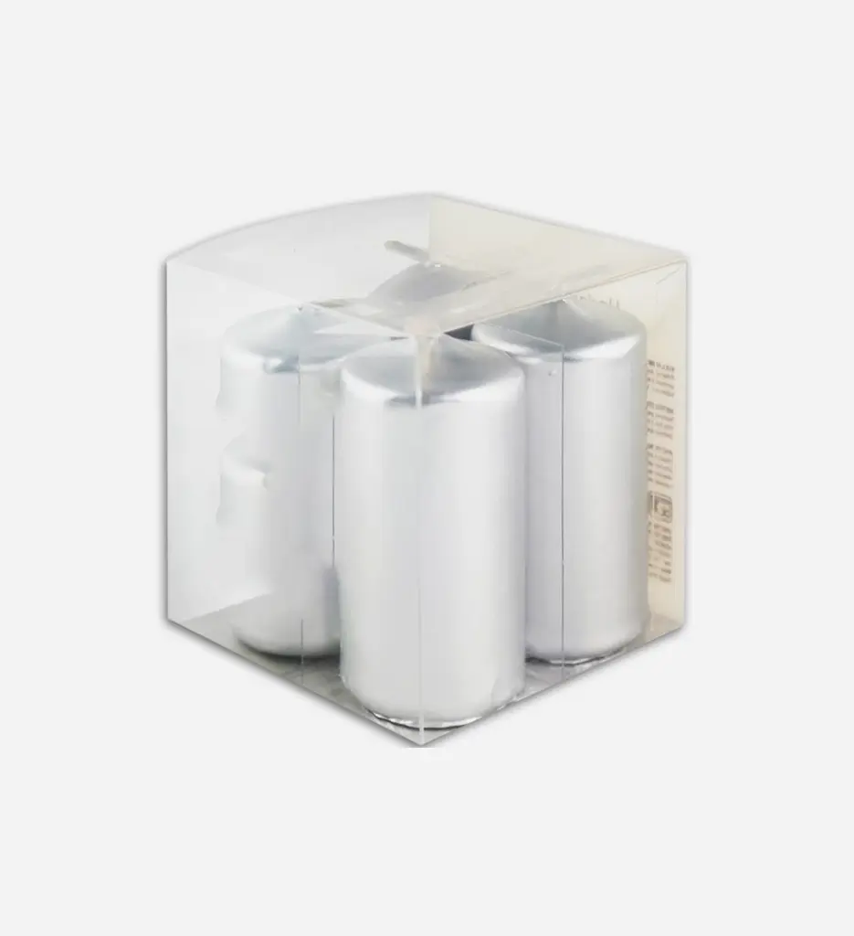 Bougies de Fête 4Pcs Argent