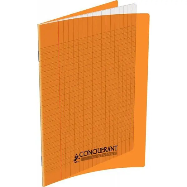 Cahier Piqué 96P 17x22 90Gr PP Orange - Conquérant