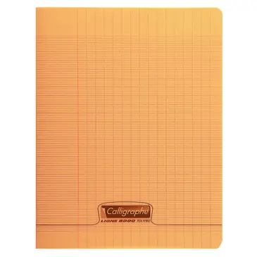 Cahier Piqué 96P 17x22 90Gr PP Orange - CALLIGRAPHE