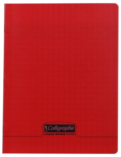 Cahier Piqué 96P 17x22 90Gr PP Rouge - Calligraphe