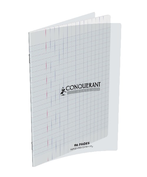 Cahier Piqué 96P 17x22 90Gr PP Transparent - Conquérant