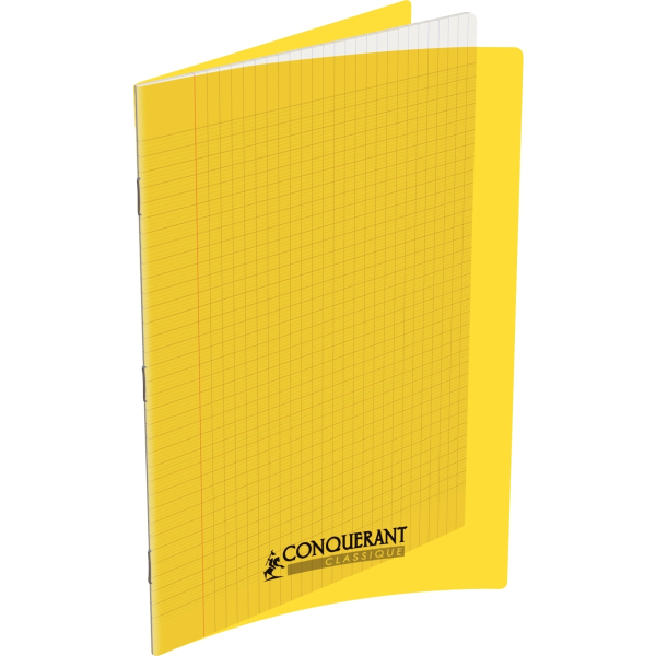 Cahier Piqué 96P A4 90Gr PP Jaune - Conquérant