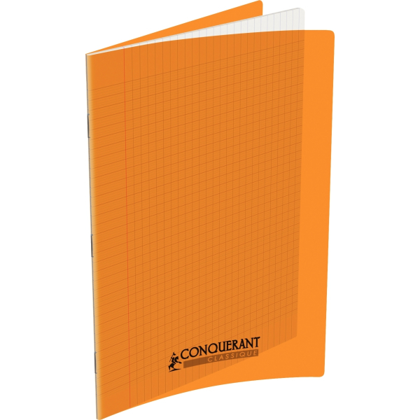 Cahier Piqué 96P A4 90Gr PP Orange - Conquérant