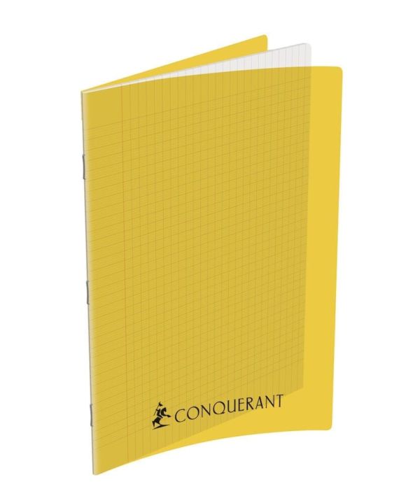 Cahier Piqué 192P A4 70Gr PP Jaune - CONQUERANT 
