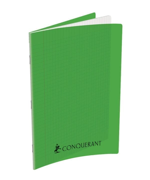 Cahier Piqué 192P A4 70Gr PP Vert - CONQUERANT 