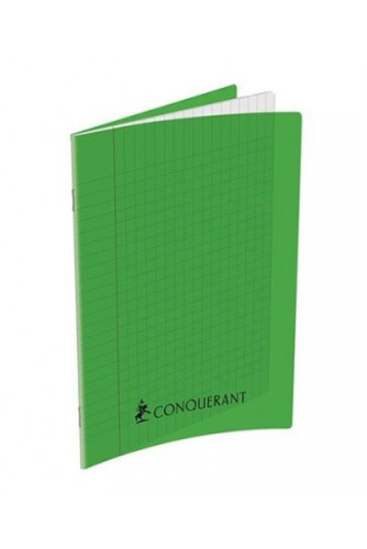 Cahier Piqué 192P 17x22 70Gr PP Vert - Conquérant
