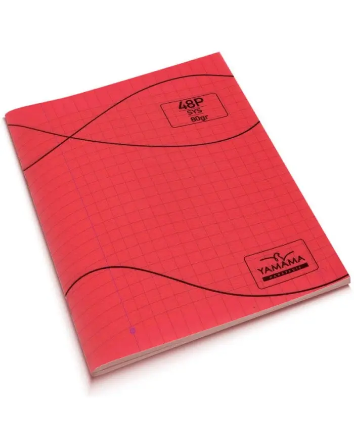 Cahier Piqué BMV 48P 17X22 PP 80Gr Rouge - YAMAMA
