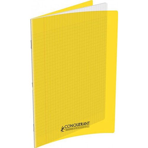 Cahier Piqué 96P 24X32 90Gr PP Jaune - CONQUERANT