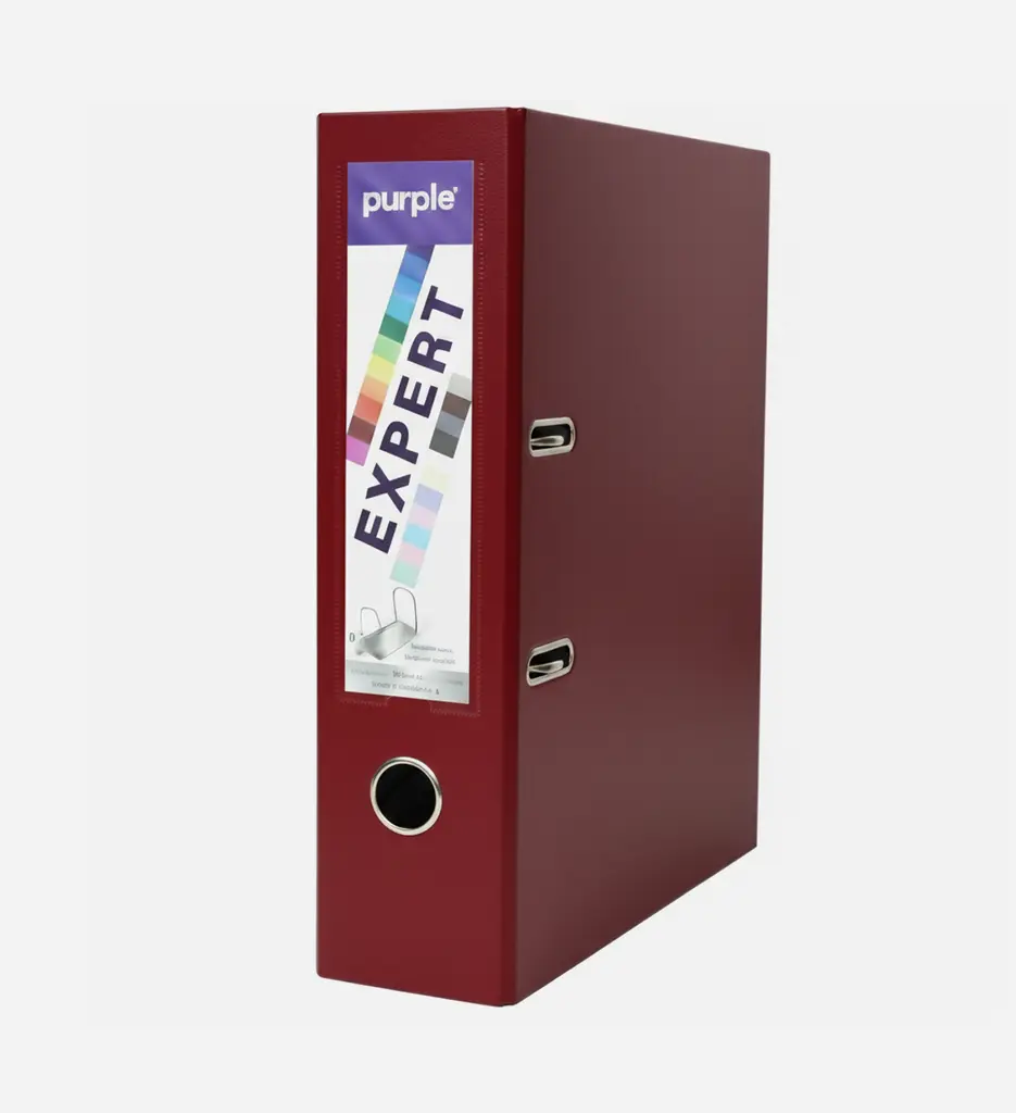 Classeur à Levier Expert D80 Rouge Bordeaux - PURPLE