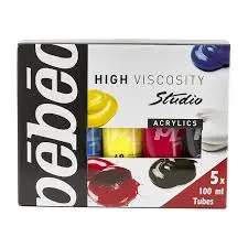 Coffret de peinture acrylique Studio 5*100ML - PEBEO