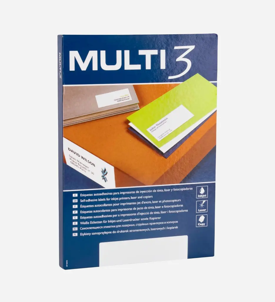 Etiquette Blanche A4 - MULTI3