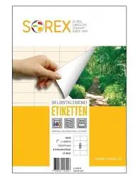 Etiquette Blanche A4/2 - Sorex