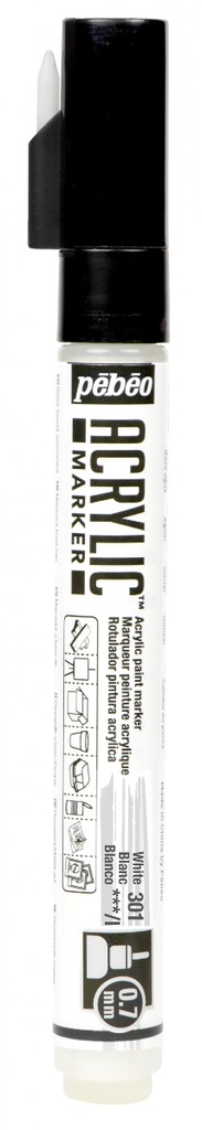 Marqueur Peinture Acrylique 0.7MM Blanc - PEBEO 