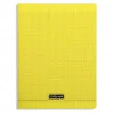 Cahier Piqué 96P 24x32 90Gr PP Jaune - CALLIGRAPHE