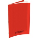Cahier Piqué 96P A4 90Gr PP Rouge - CONQUERANT