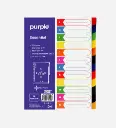 Jeu d'intercalaires A4 en PP 12 Positions - PURPLE 
