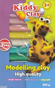 Pate à modeler de 12 fluo 200Gr bx-200-12N - kiddy Clay