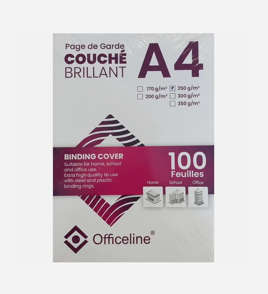 Page De Garde Couché Mat 250Gr/100F A4 Officeline
