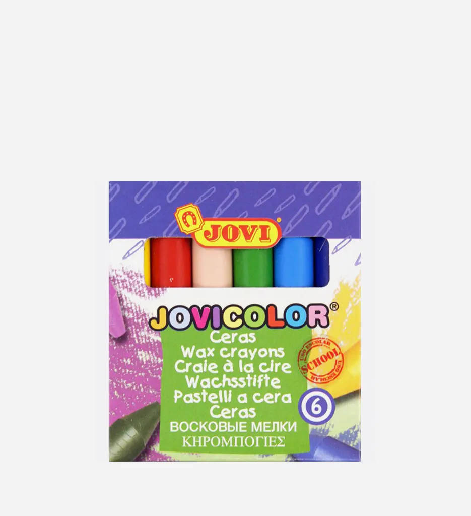 Paquet de 6 crayon de cire 980/6 - JOVI