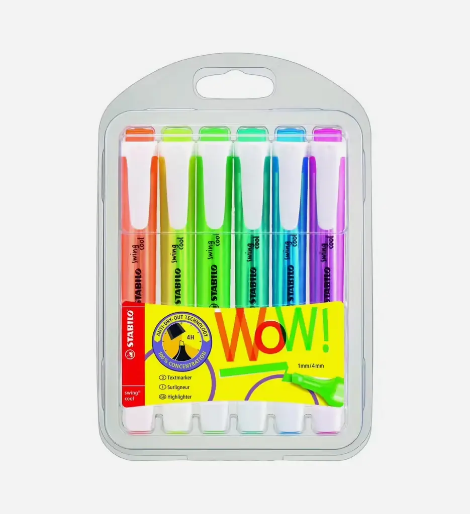 Pochette De 6 Surligneurs Swing Cool - Assorties