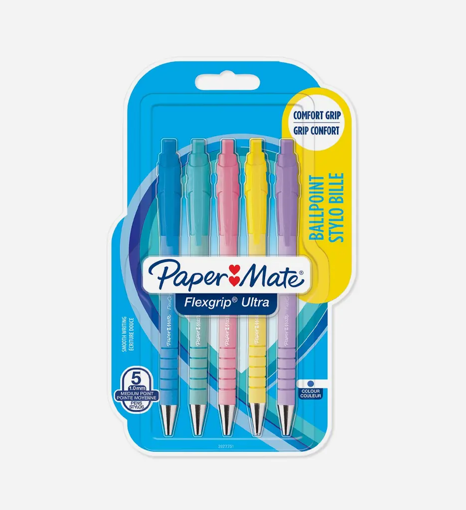 Pochette Stylo à Bille Flexgrip Ultra Pastel Bleu - PAPER MATE