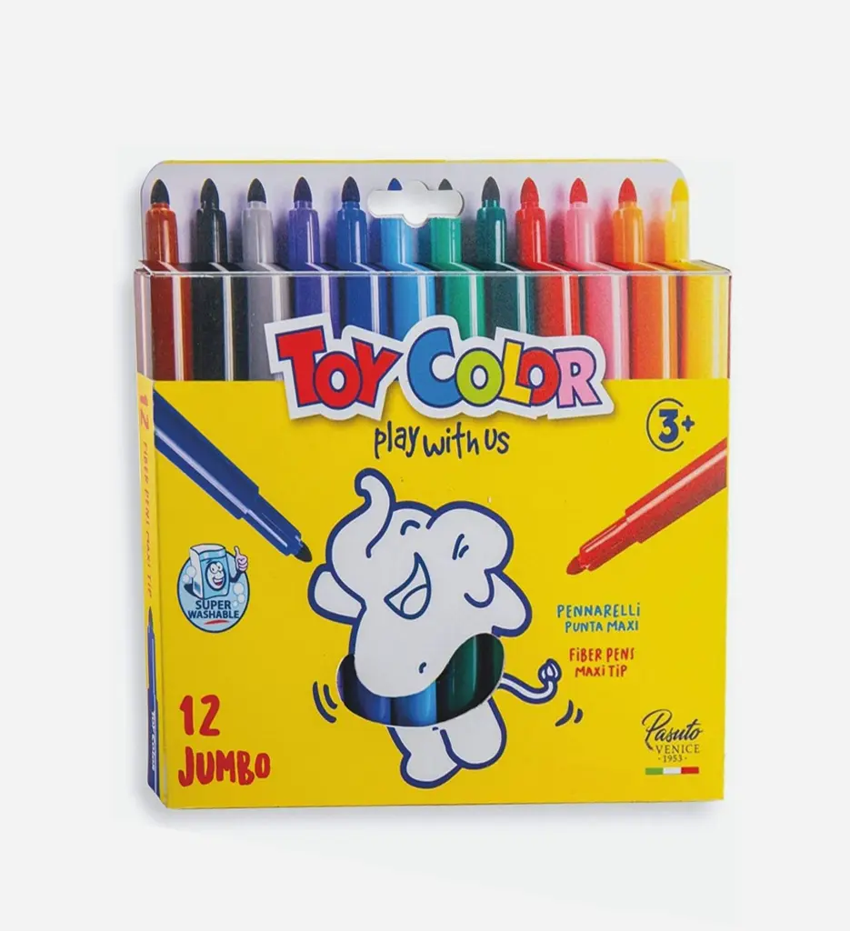 Pochette de 12 Feutres Jumbo TOY COLOR