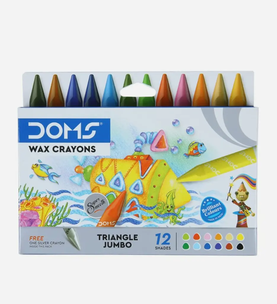 Set de Crayons Pastel de cire Triangle 12+1 nuances - DOMS