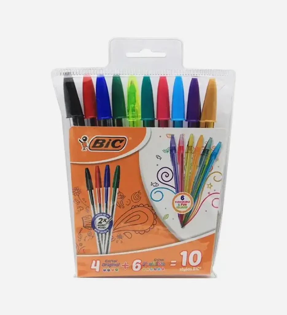 Pochette de 10 Stylos à Bille Fashion - Bic