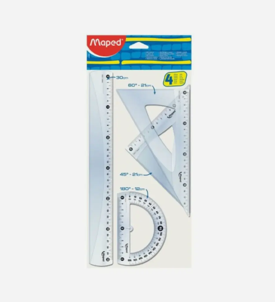 Pochette Géométrique 30Cm 4PCS Réf 242830 - Maped