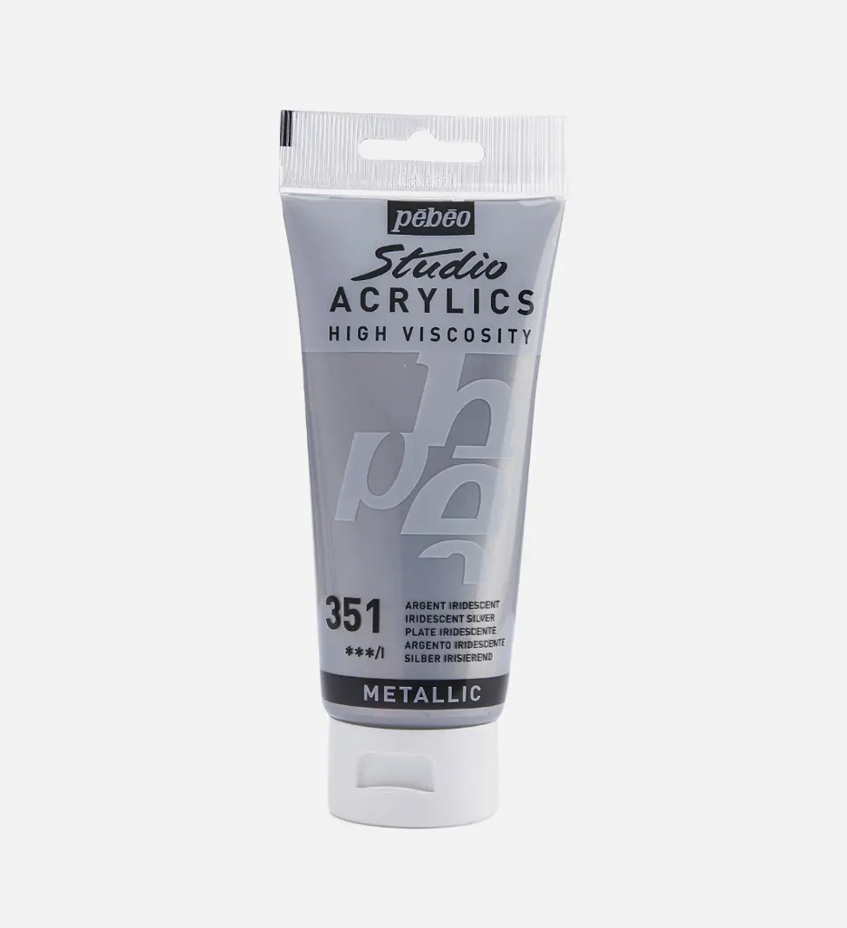 Acrylique Studio High Viscosity 100ML Argent - PEBEO