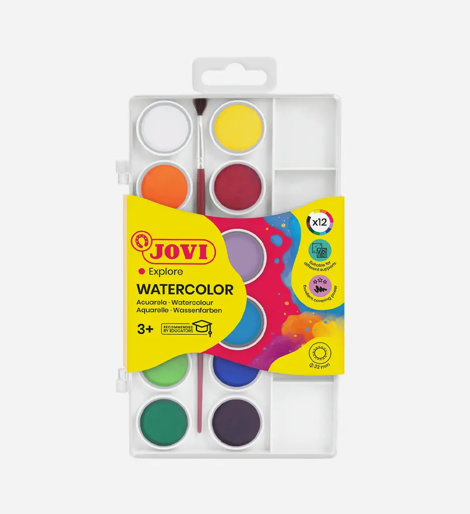 Aquarelle gouache 12 couleurs 800/12 - Jovi