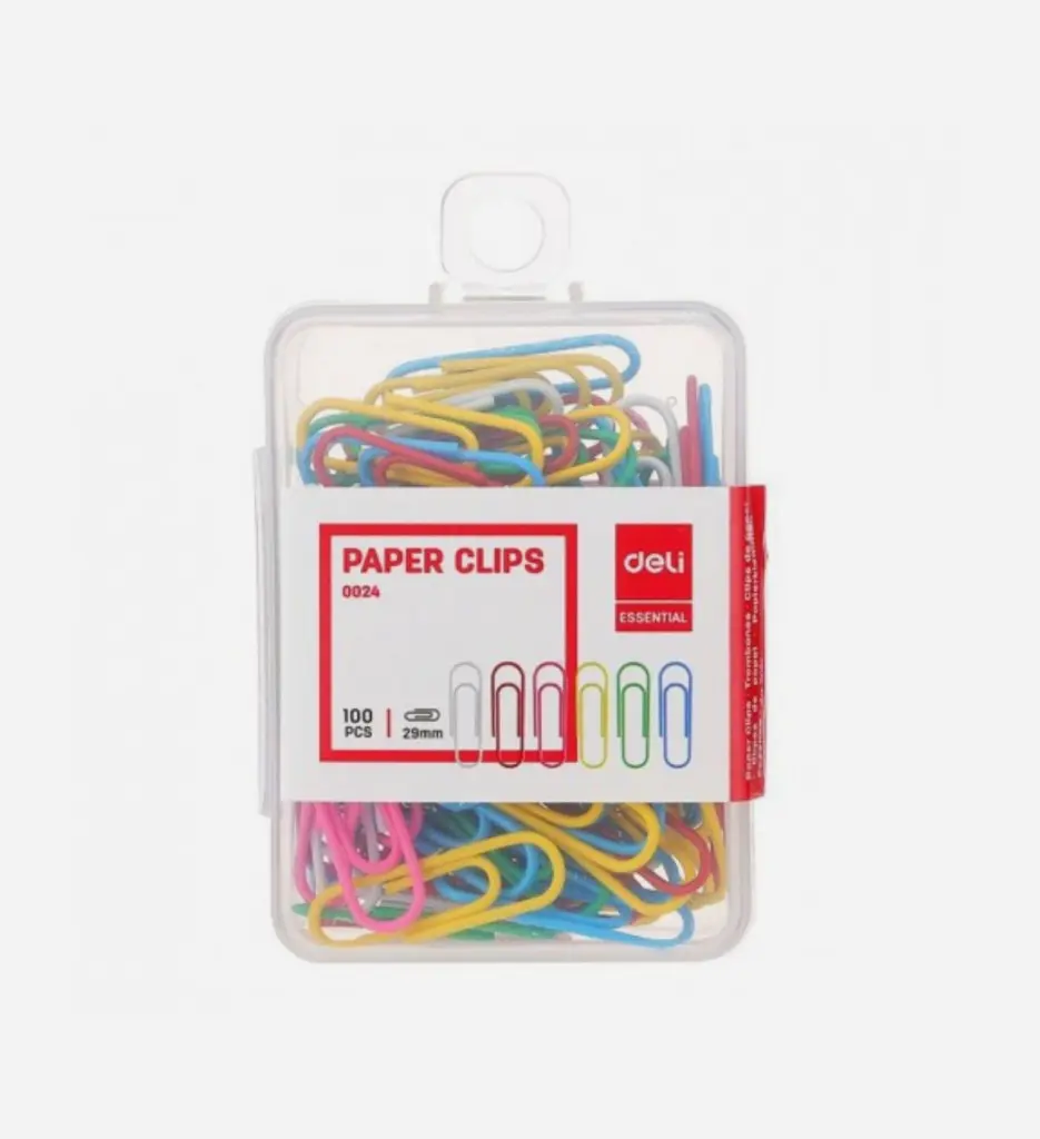 Boite De 100 Trombones 29mm Couleur E0024 - Deli