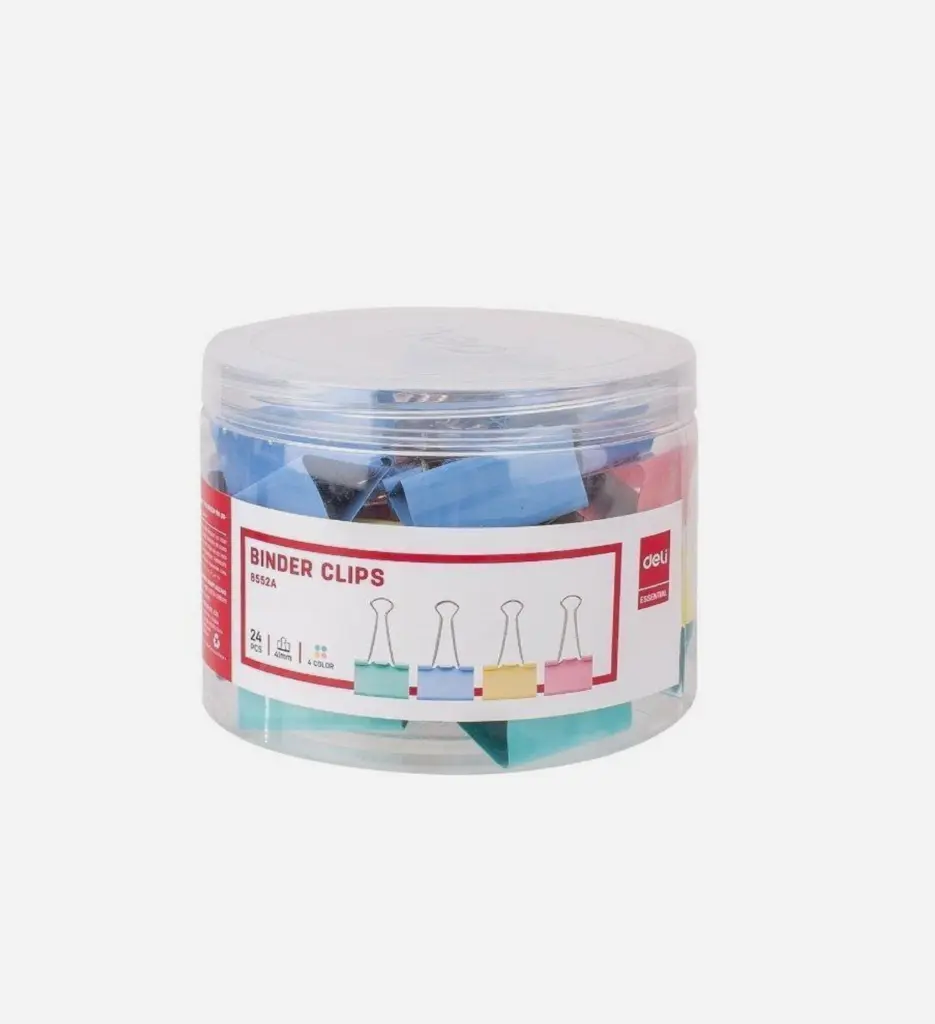Boite De 24 Pince à Clips 41mm Couleur - Deli