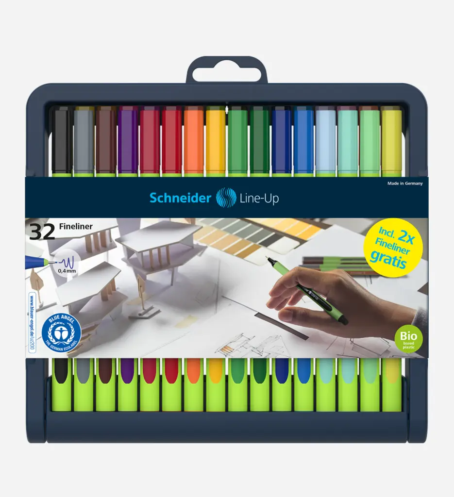 Boite De 32 Fineliners Line-up Schneider - Assorties