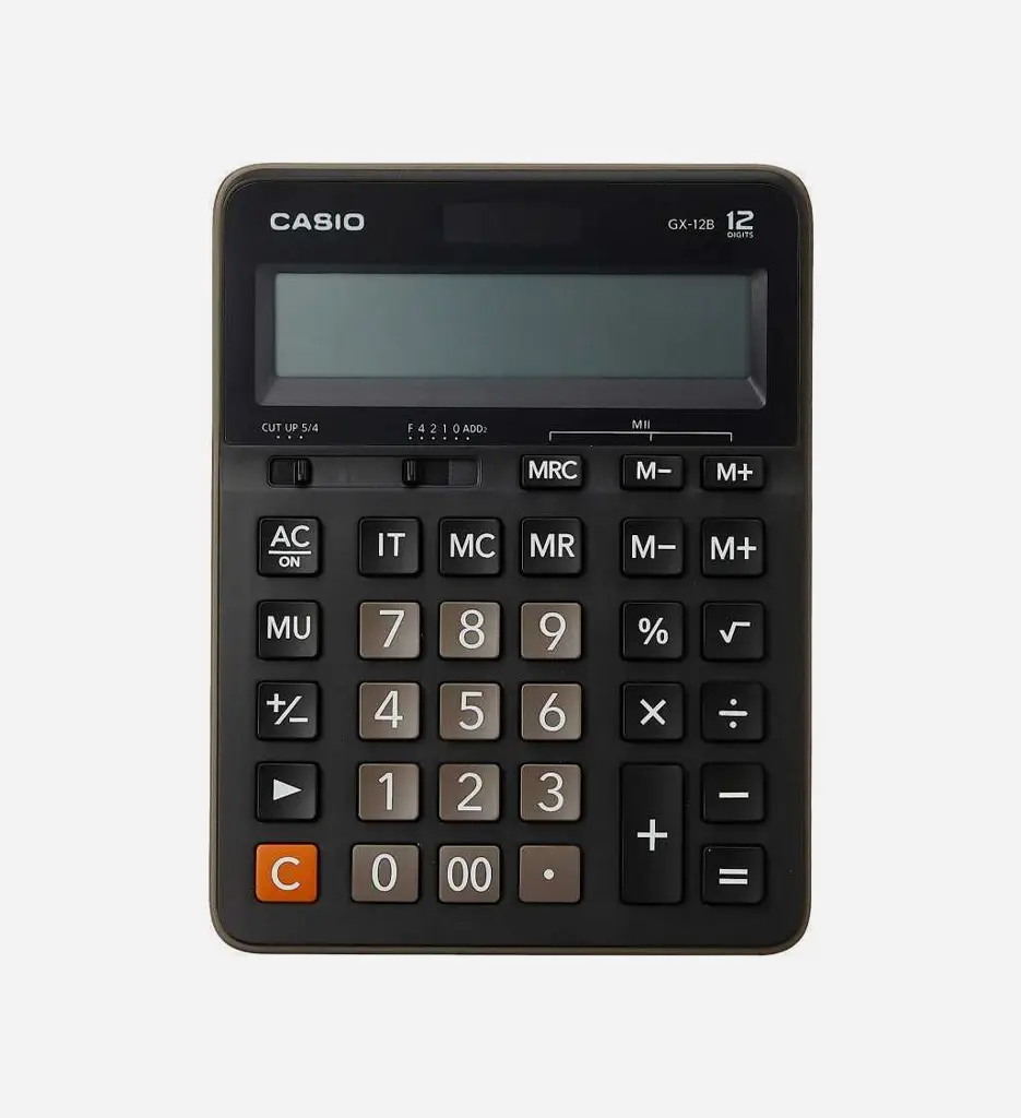 Calculatrice De Bureau GX-12B Noir - CASIO