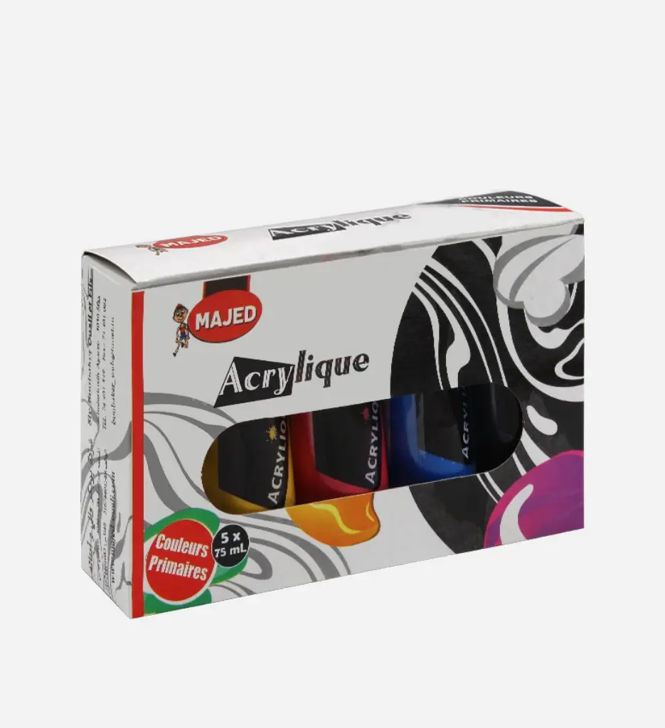 Cofret Acrilique Majed de 5 tube 75ML