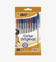 Pack de 10 Stylos Cristal Medium Assorties - BIC