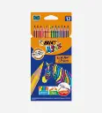 Pack de12 Crayons de couleur Triangulaires Evolution - BIC