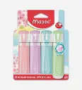 Pochette de 4 Surligneurs Pastel Réf 742546 - Maped