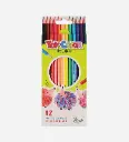 Boite de 12 Crayons de Couleurs Hexagonal - TOY COLOR